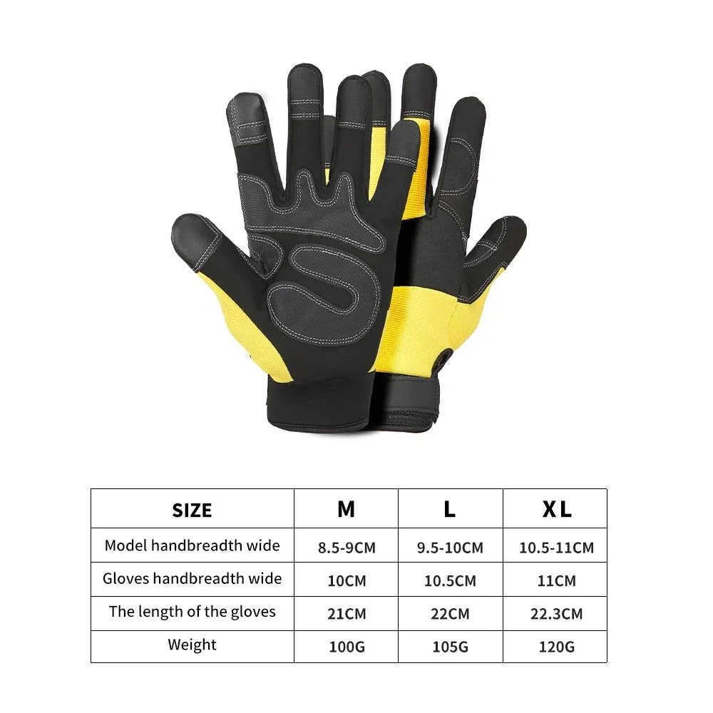 Outdoor Gloves Sports Full Finger Cowhide Rock Climbing Downhill Hiking Anti Slip Wear Resistant Ride Gloves Trekker Essentials