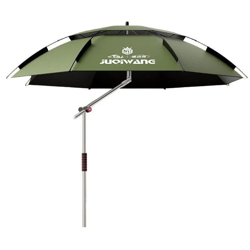 Outdoor Fishing Umbrella 360 Degree Rotatable Sunshade Camping UV Resistant Thickened Waterproof Walking Stick Umbrella Trekker Essentials