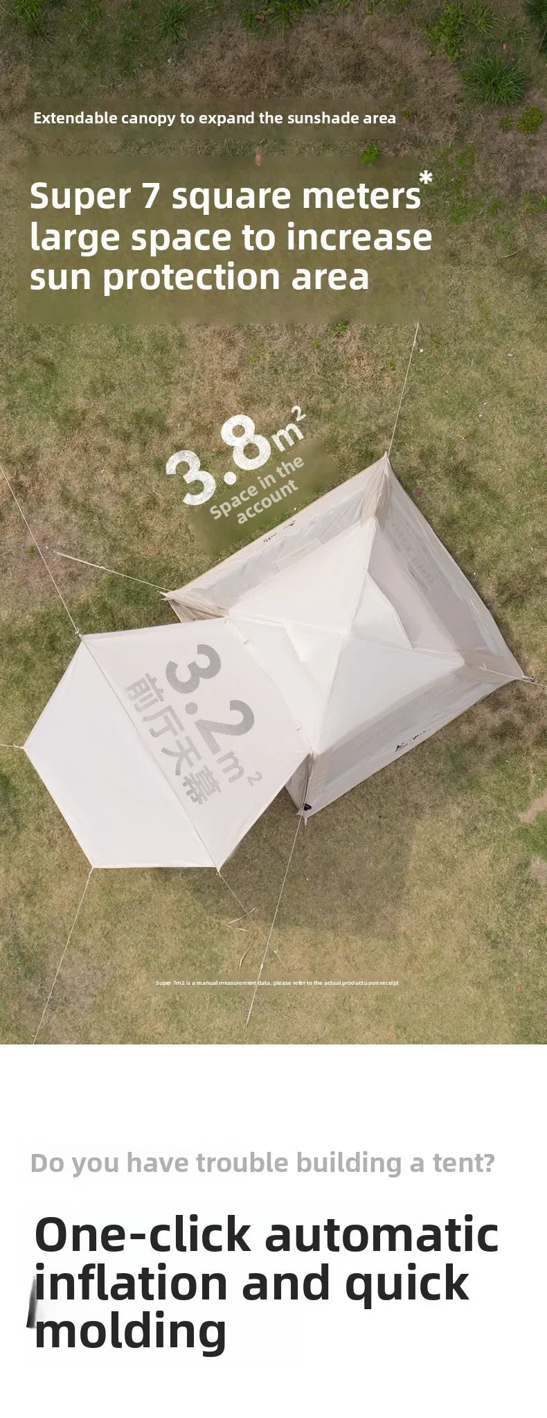 New Automatic Inflatable Camping Tent – Instant Setup, Waterproof & Portable for 2-Person Family Outdoor Adventures