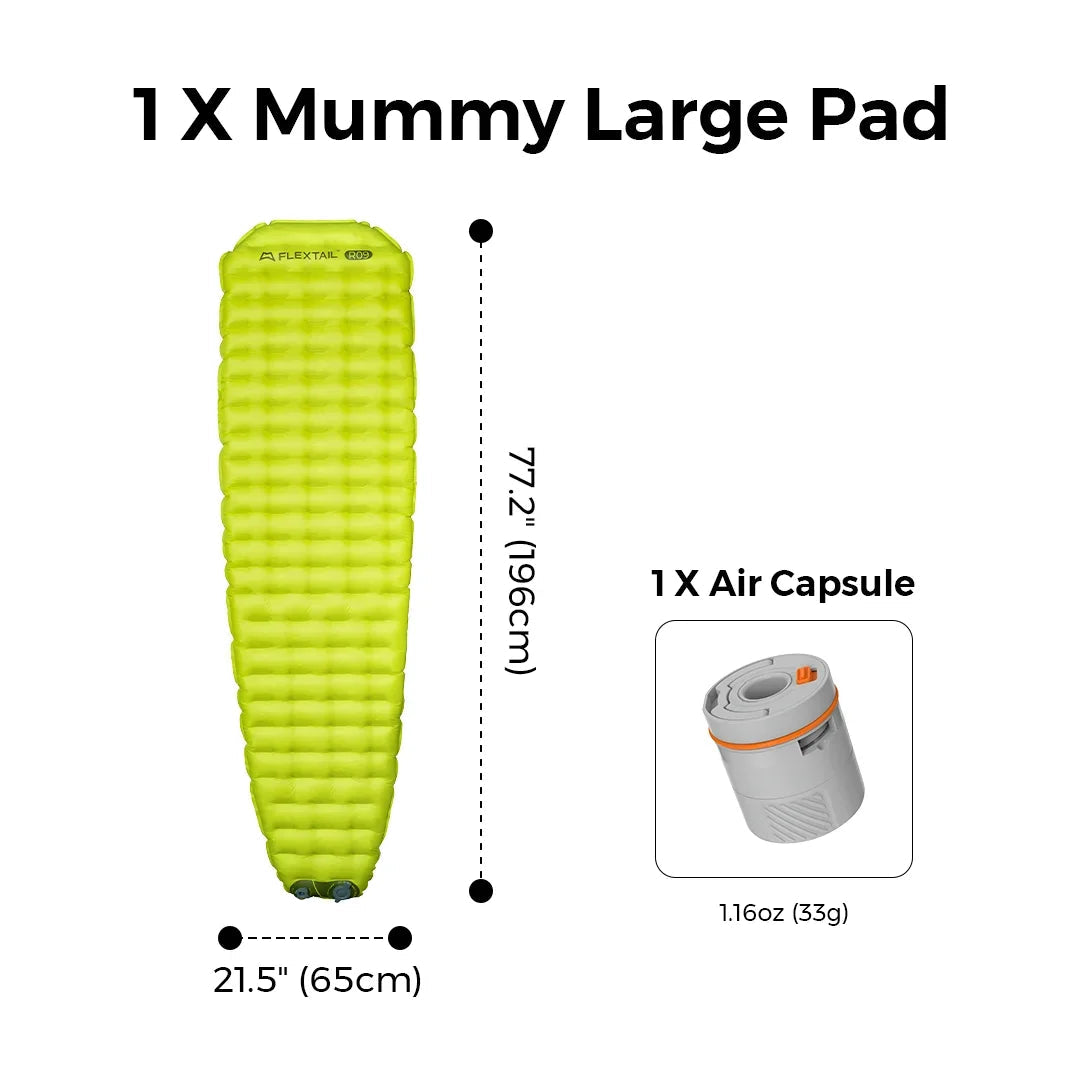 FLEXTAIL Insulated Sleeping Pad – Ultralight Inflatable Camping Mattress (Zero & Tiny Series) Trekker Essentials