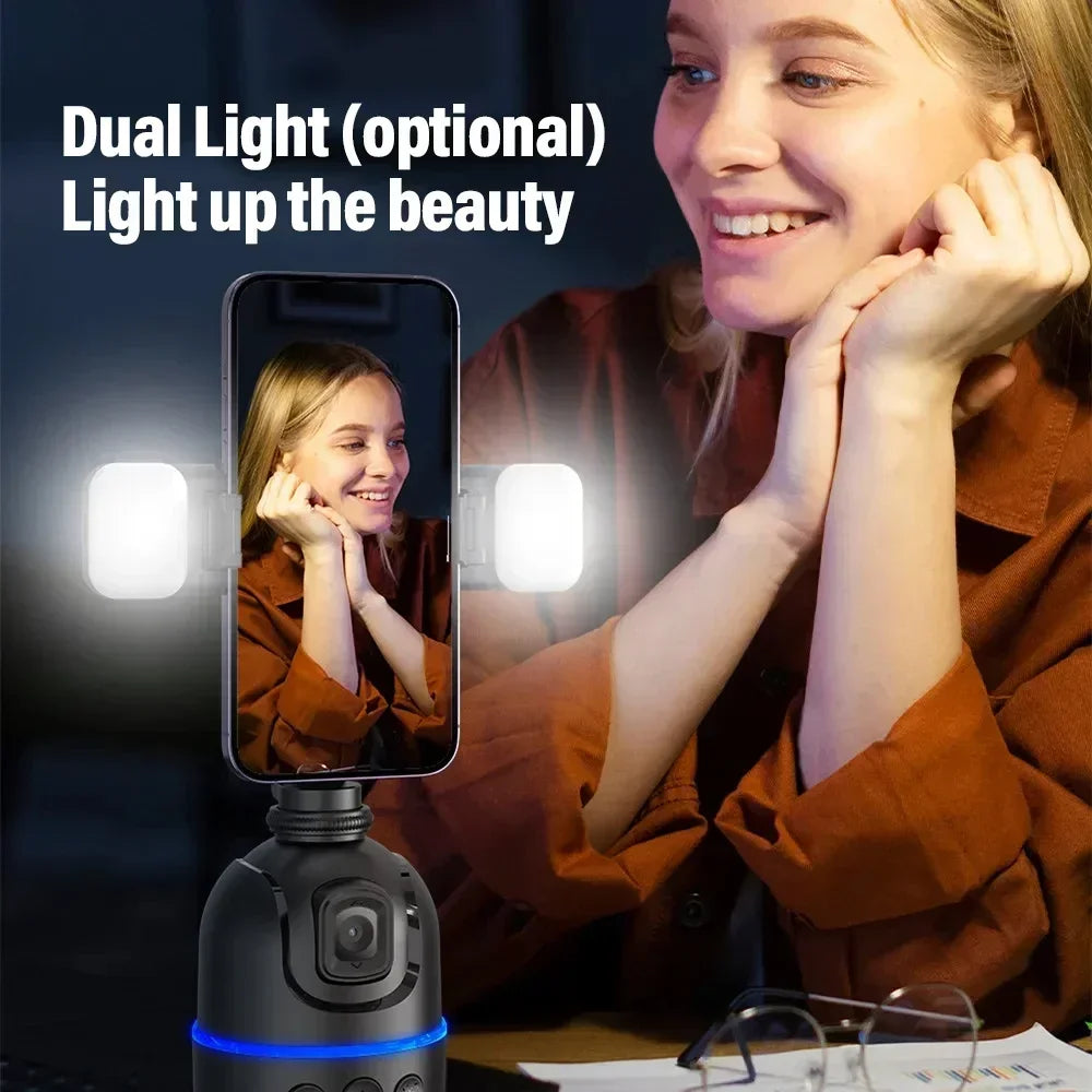 360° Auto Face Tracking Gimbal Tripod with Gesture Control & Remote