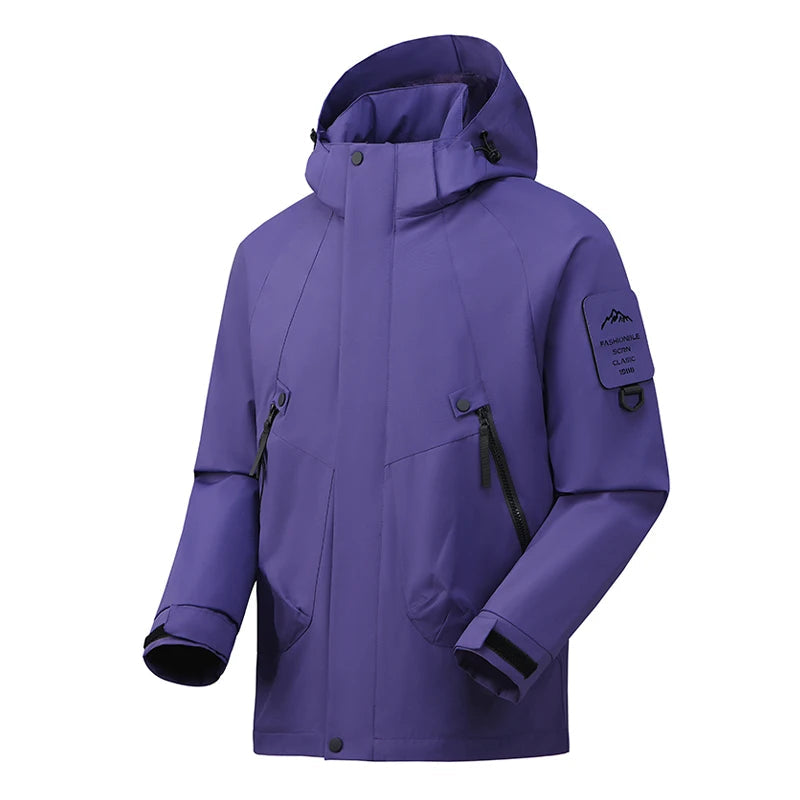 LNGXO Unisex Waterproof Outdoor Jacket Windbreaker Rain Coat for Climbing Hiking Camping Trekking Men Women Windproof Breathable Trekker Essentials
