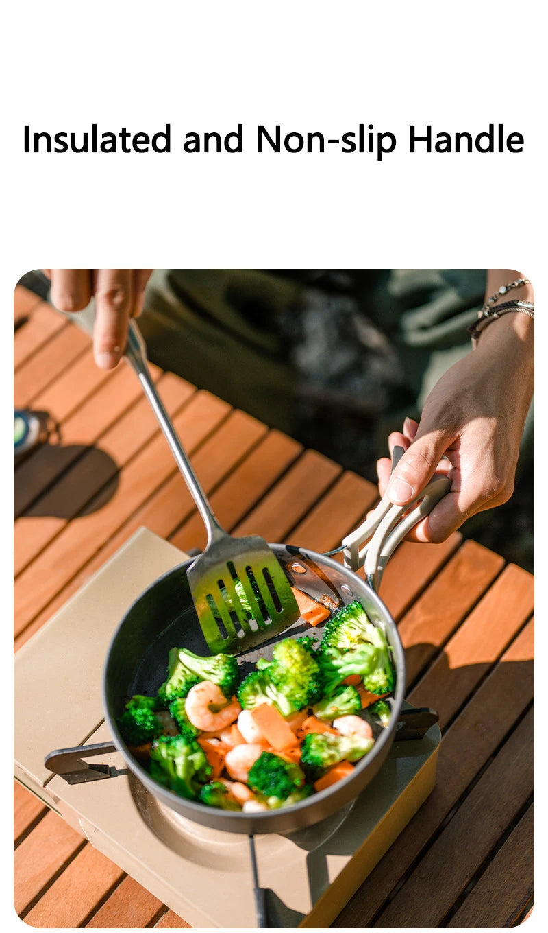 Compact Camping Cookware Set – Non-Stick Aluminum Outdoor Cooking & Picnic Kit with Teapot for 2–4 Persons