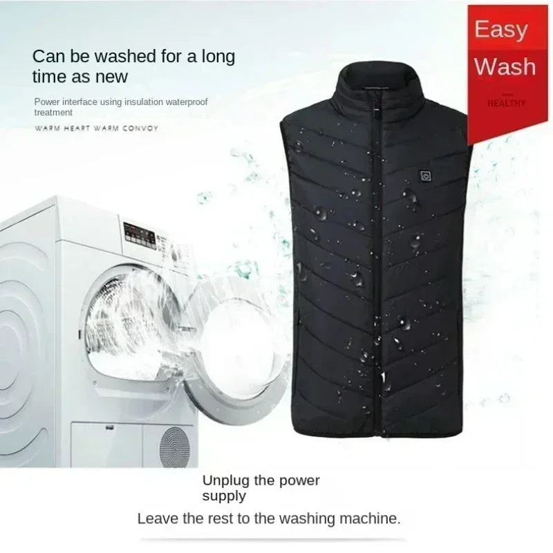 21-Zone Self-Heating Vest with USB Power | Men's & Women's Thermal Heated Jacket for Outdoor Activities