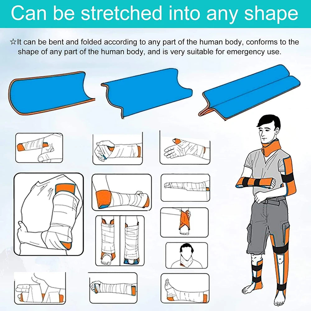 Emergency Aluminum Splint Roll (11×46cm) – Reusable Moldable First Aid Support for Fractures & Injuries Trekker Essentials