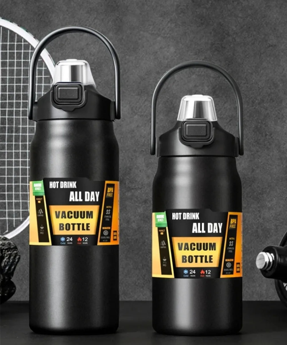 1500ml Stainless Steel Thermal Tumbler | Vacuum Insulated Travel Mug with Straw for Hot & Cold Drinks