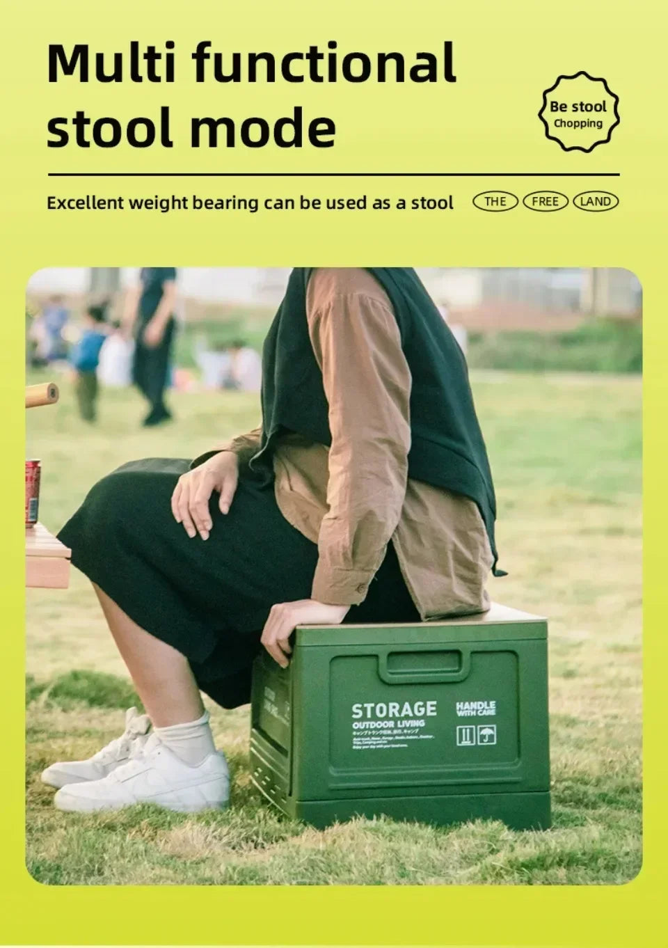 Foldable Camping Storage Box – 27L/50L Large Capacity Organizer for Outdoor, Picnic & Car Trunk