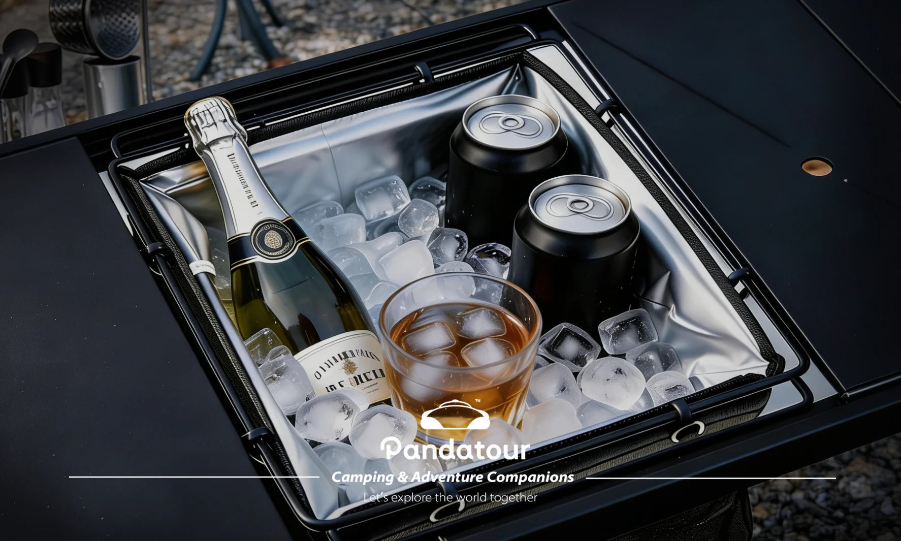 Pandatour IGT 1Unit Camping Table ice Bucket incubator Refrigerated Picnic iced Drink ice Bag Water Storage insulation Bag Trekker Essentials