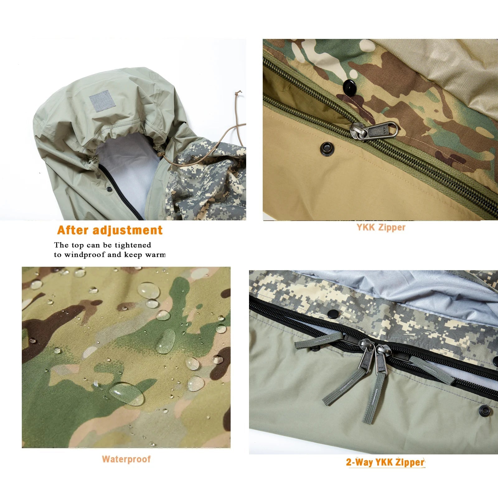 Bivy Cover Sack for Military Army Modular Sleeping System, Waterproof Outer Shell for Sleeping Bag, Minimalist Stealth Shelter Trekker Essentials