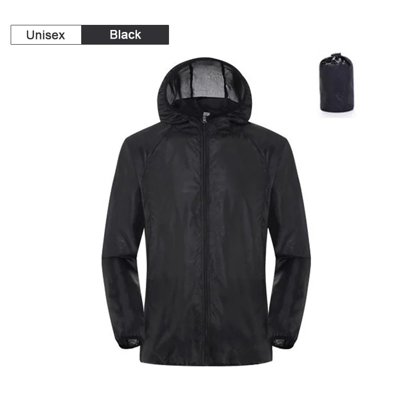 Camping Waterproof Jacket Men Women Windbreaker Men Raincoat Rain Jacket Men Waterproof Hiking Climbing Clothes Sun Protection Trekker Essentials