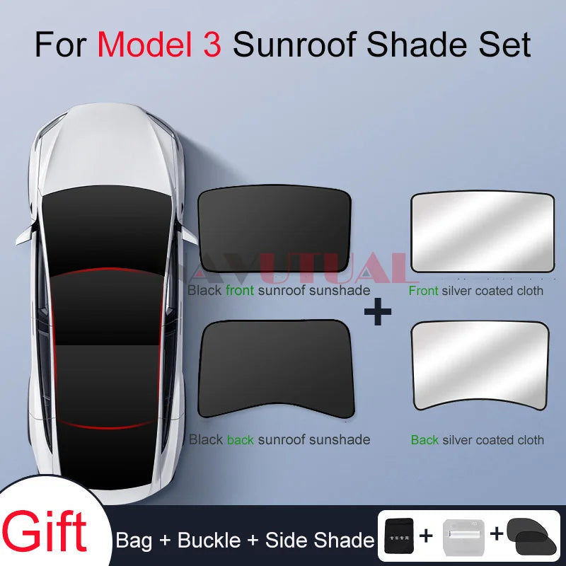 Tesla Model 3 & Model Y Privacy Sun Shade – Custom-Fit Car Window Sunshade