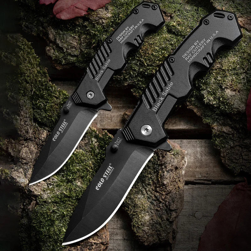 Stainless Steel Outdoor Mini Folding Knife - High Hardness, Portable Defensive Multi-Purpose Tool for Camping, Hiking, Travel, and Self Defense