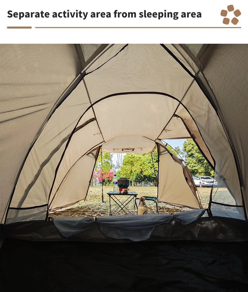 2 Person Hot Tent with Stove Jack – 4 Season Waterproof Camping Tent with Snow Skirt & Extended Vestibule Trekker Essentials