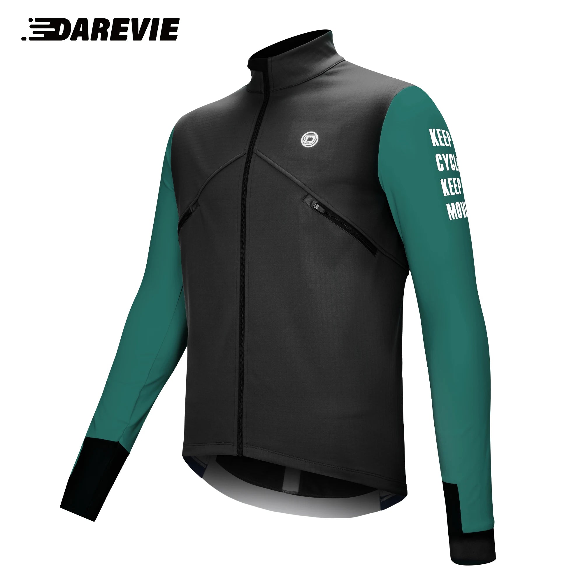 Men's Pro Cycling Jacket: Windproof Fleece Thermal Jacket with Breathable & Reflective Design