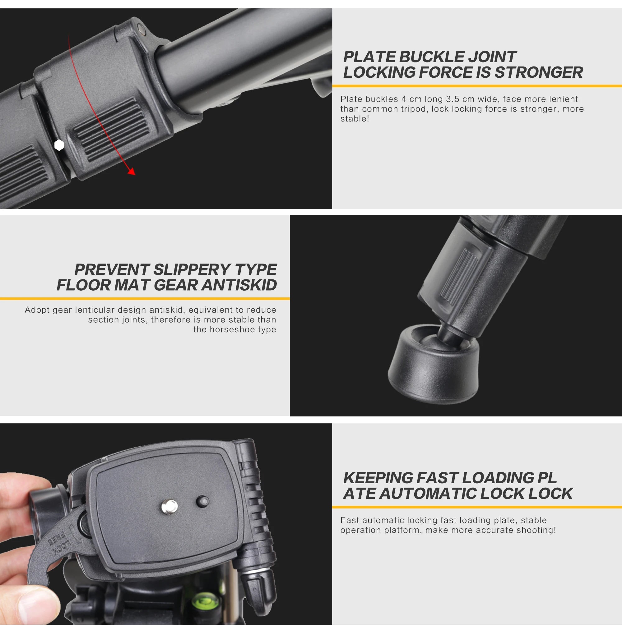 73.6" Professional Camera Tripod - 5kg Load Aluminum Alloy DSLR/Phone Stand