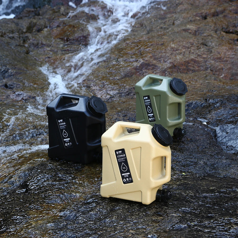 Large-Capacity Portable Water Container with Faucet for Camping and Outdoor Adventures