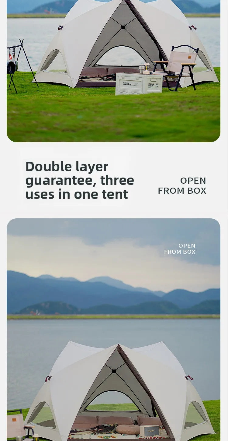 Tienda de playa desplegable de apertura rápida - Refugio portátil para sol y lluvia para uso en exteriores