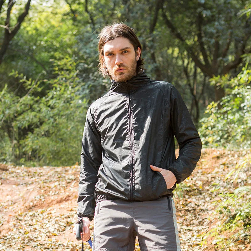 Camping Waterproof Jacket Men Women Windbreaker Men Raincoat Rain Jacket Men Waterproof Hiking Climbing Clothes Sun Protection Trekker Essentials