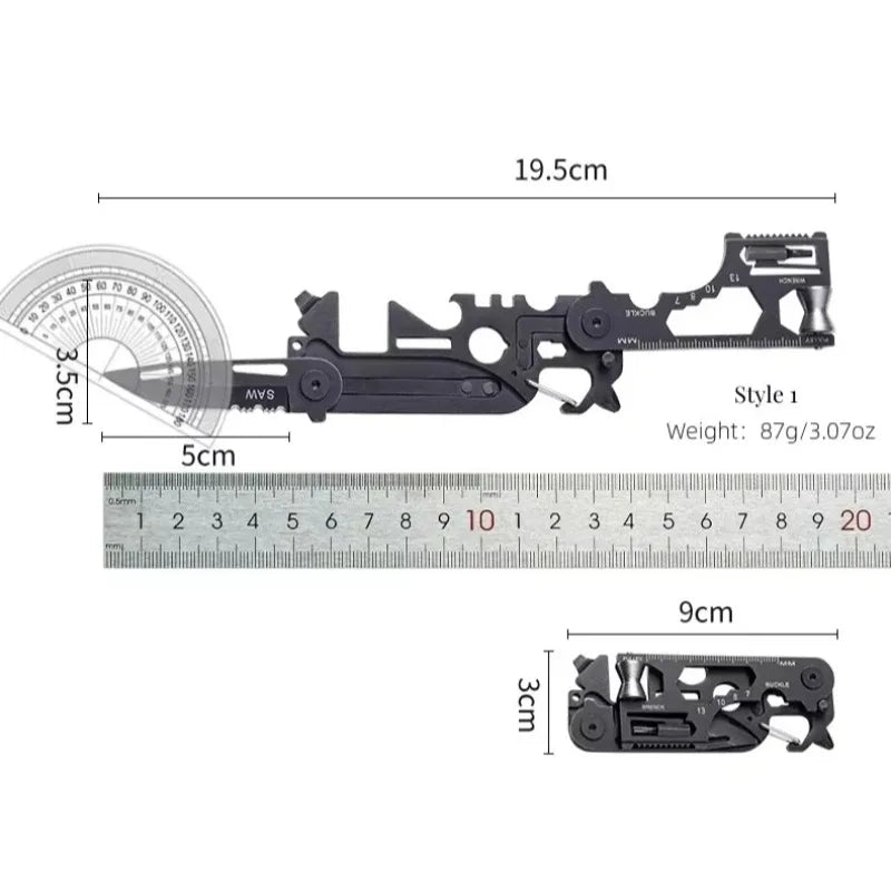 Multifunctional Outdoor Tool Combination Card Folding Molle Scissor Army Knife Mini Bicycle Repair EDC Camping Gear Equipment Trekker Essentials