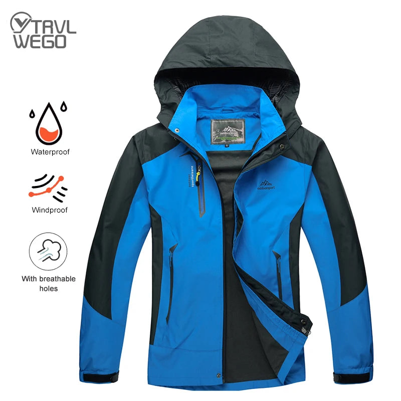 Men’s Waterproof Hiking Jacket – Windproof Outdoor Camping & Trekking Windbreaker Trekker Essentials