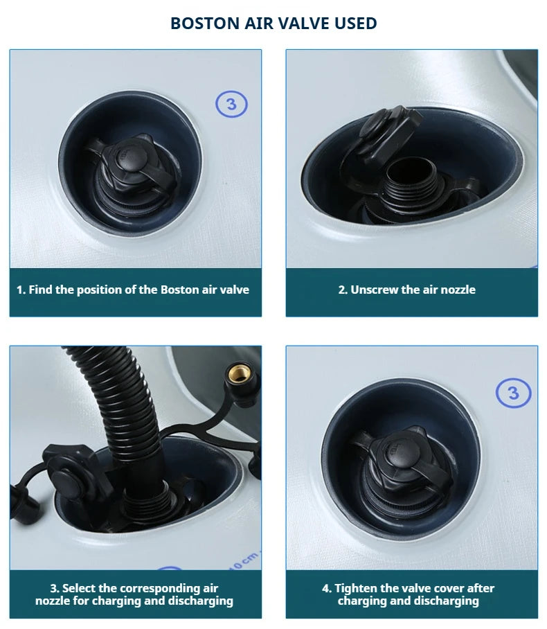 Heavy-Duty 1-3 Person Inflatable Boat: Fishing Dinghy with Detachable Seats & Foldable Kayak Design