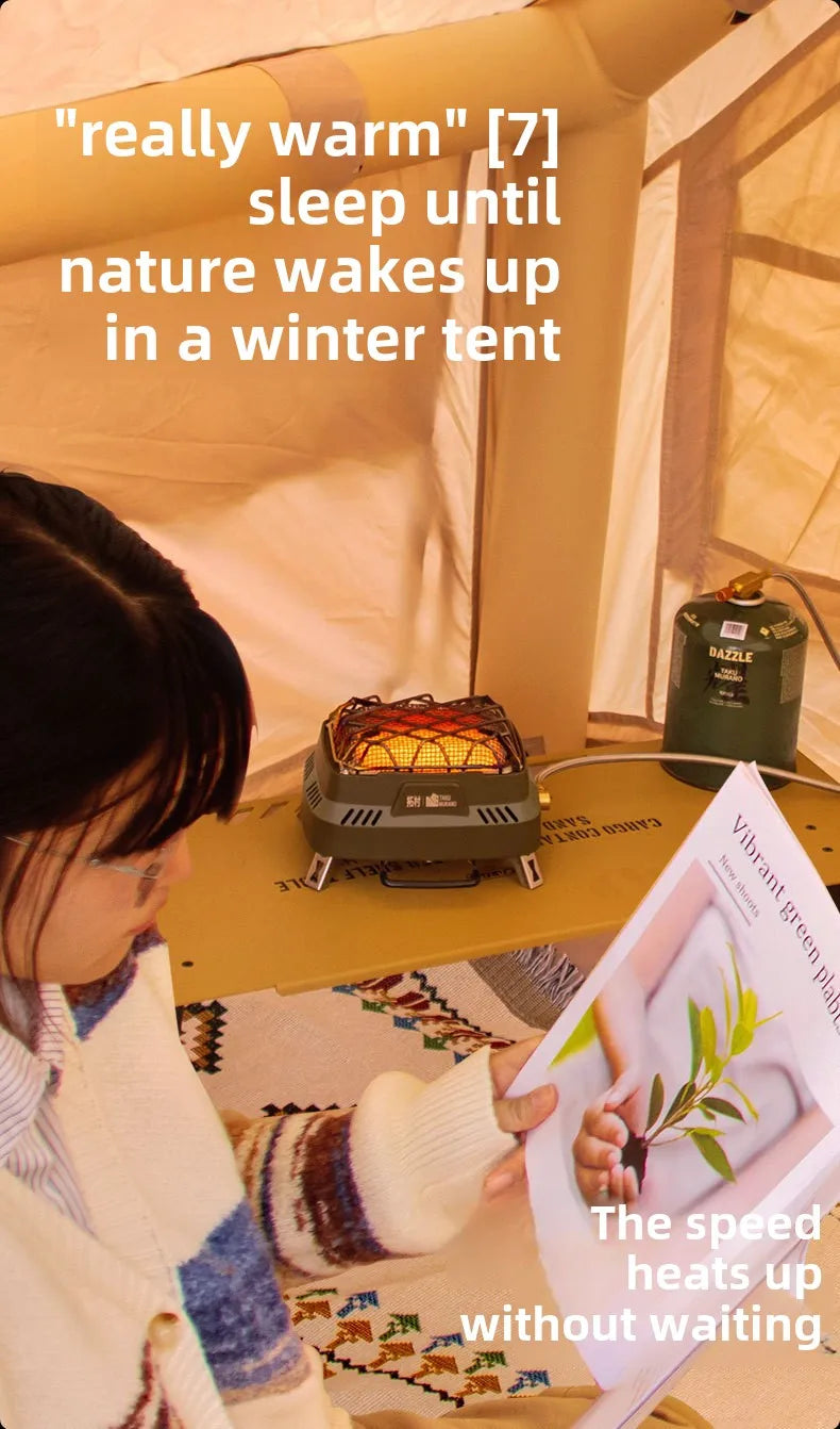 Portable Infrared Propane Heater | 3500W Split Gas Stove for Camping & Outdoor Windproof Heating