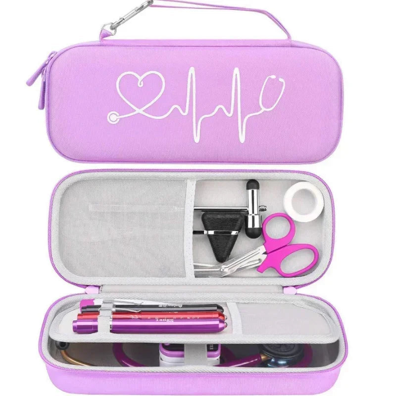 Portable Medical Storage Case – Hard Shell EVA First Aid Organizer for Stethoscope & Emergency Supplies Trekker Essentials