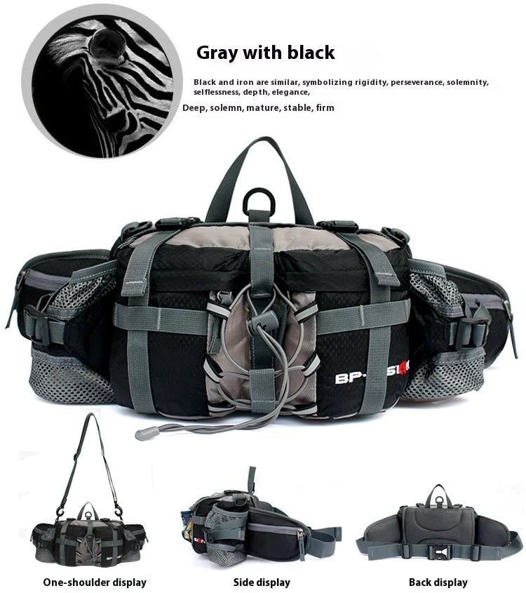 Hiking Waist Bag Outdoor Cycling Waterproof Backpack Reflective Strip Sports Fanny Pack Camping Nylon Hunting Accessor Trekker Essentials