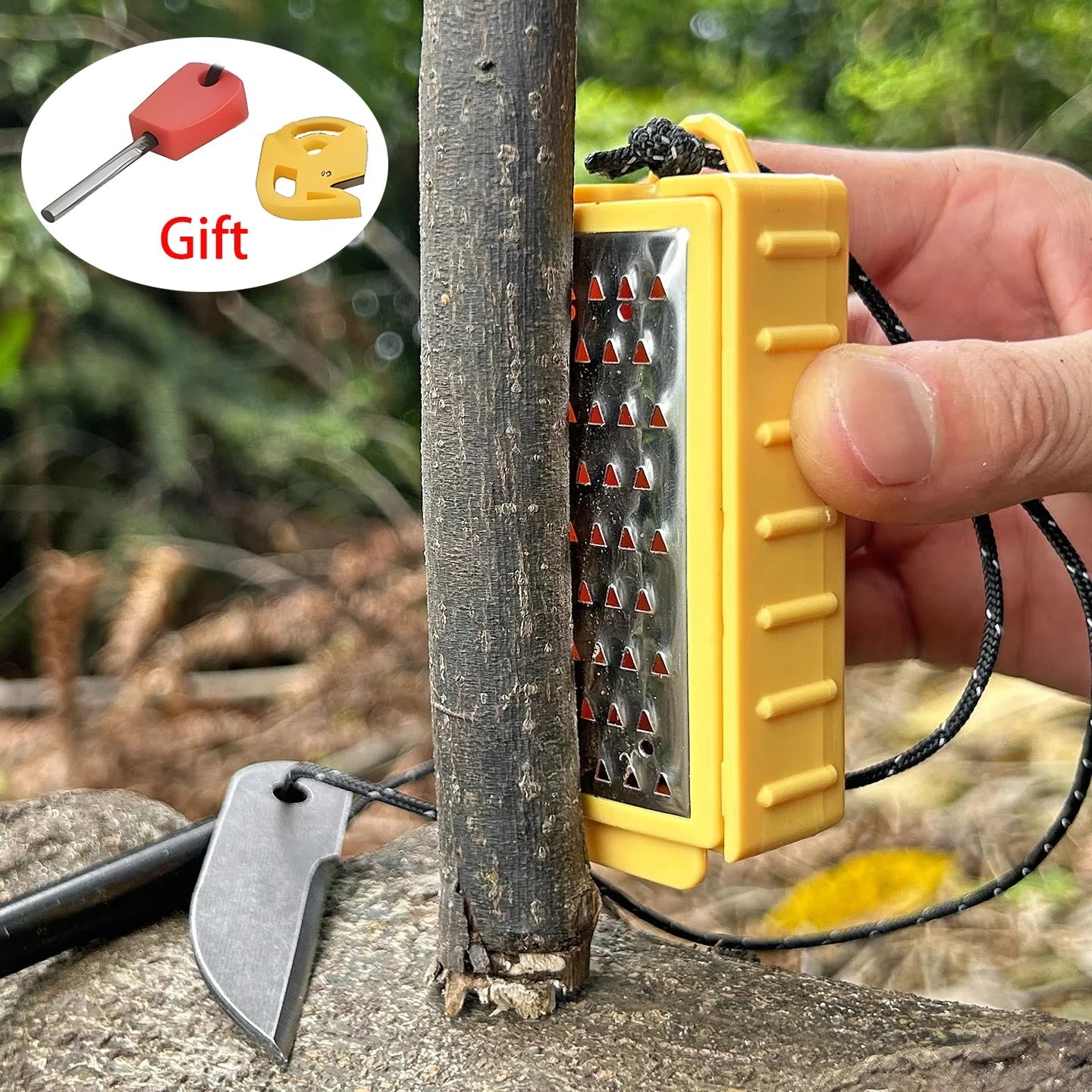 Flint Fire Starter Kit – Outdoor Survival Fire Steel with Tinder Maker for Camping, Hiking & Bushcraft Trekker Essentials