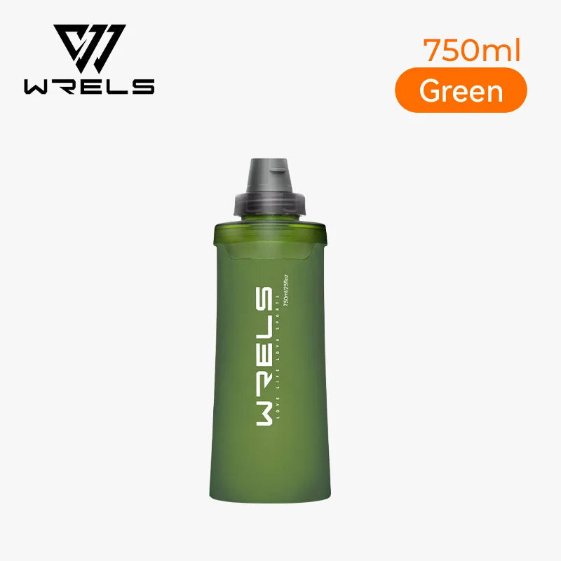 WRELS Soft Water Bottle with Filter Ultralight Collapsible Water Filter Bottle Hydrapak Soft Flask for Hiking Camping Backpack Trekker Essentials