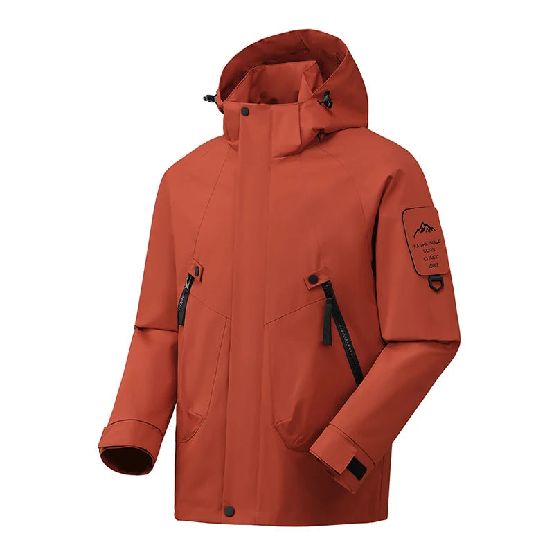 LNGXO Unisex Waterproof Outdoor Jacket Windbreaker Rain Coat for Climbing Hiking Camping Trekking Men Women Windproof Breathable Trekker Essentials