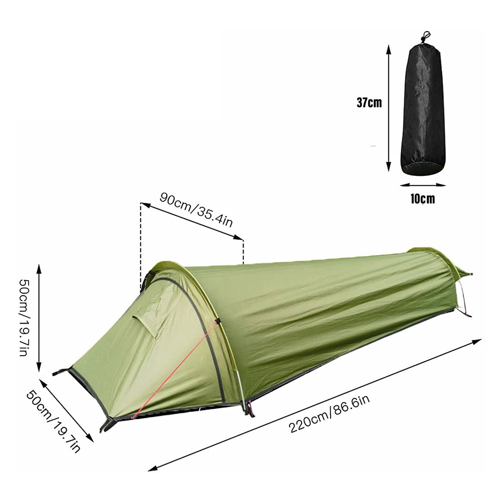 1-Person Ultralight Backpacking Tent – Waterproof 3-Season Camping & Cycling Tent Trekker Essentials