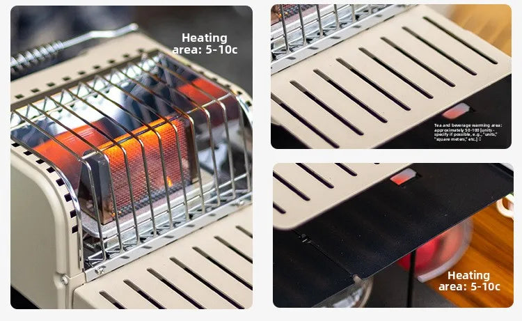 Portable 1200W Outdoor Gas Heater Stove – Smokeless Camping & Picnic Heater