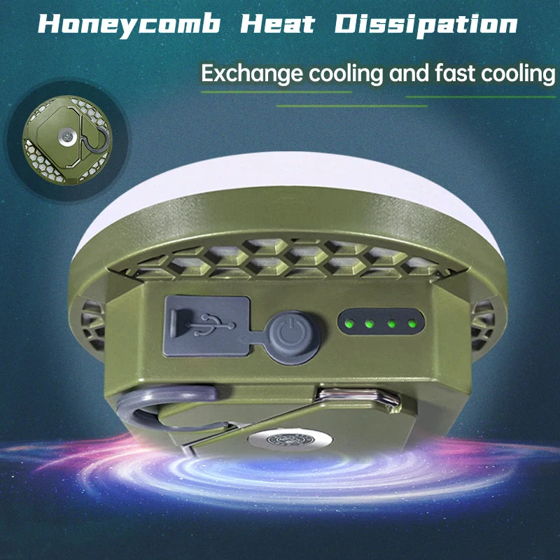 9900mAh Rechargeable Camping Lantern: Ultra-Bright LED Work Light with Magnet & Power Bank