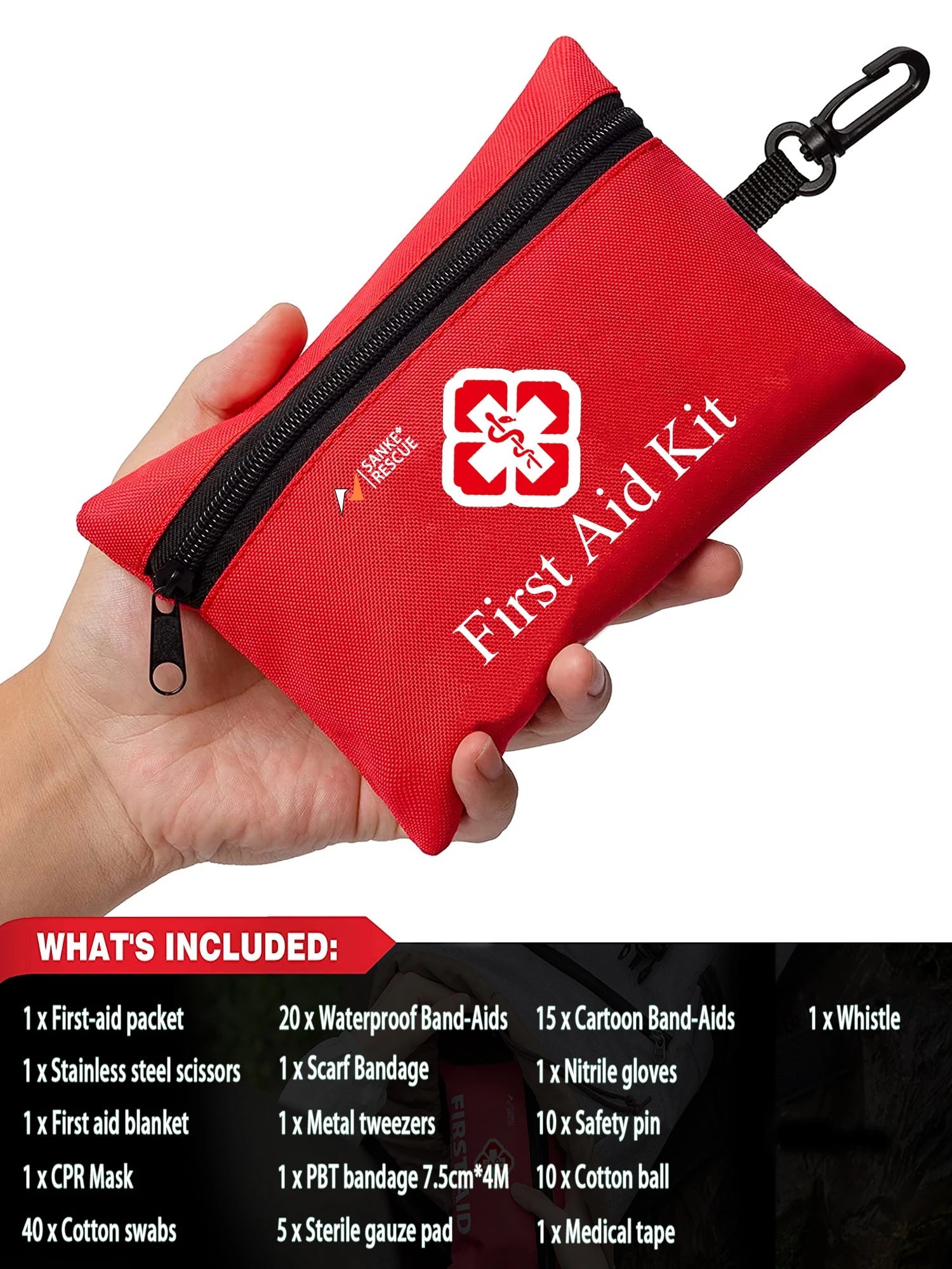 110 Piece First Aid Kit Home Care Waterproof Compact Trauma Medical Kits for Emergencies Home Car Travel Outdoor Camping Hiking Trekker Essentials