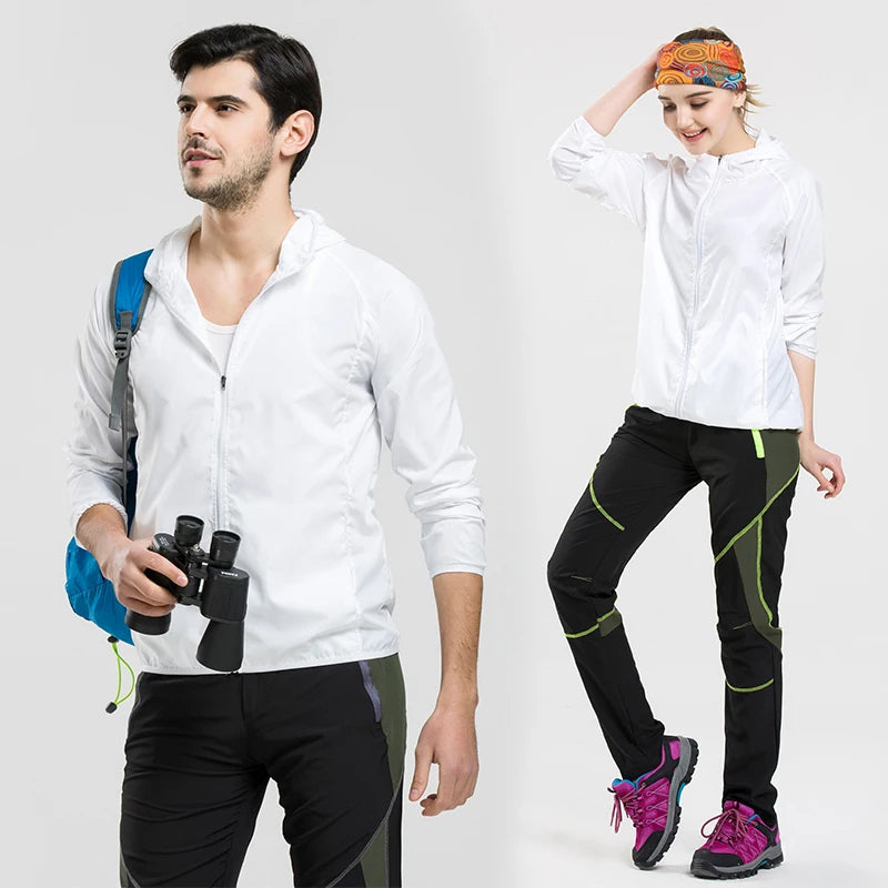 Camping Jacket Unisex Waterproof Windbreaker with UV Protection – Quick Dry Outdoor Jacket for Hiking, Fishing & Cycling Trekker Essentials