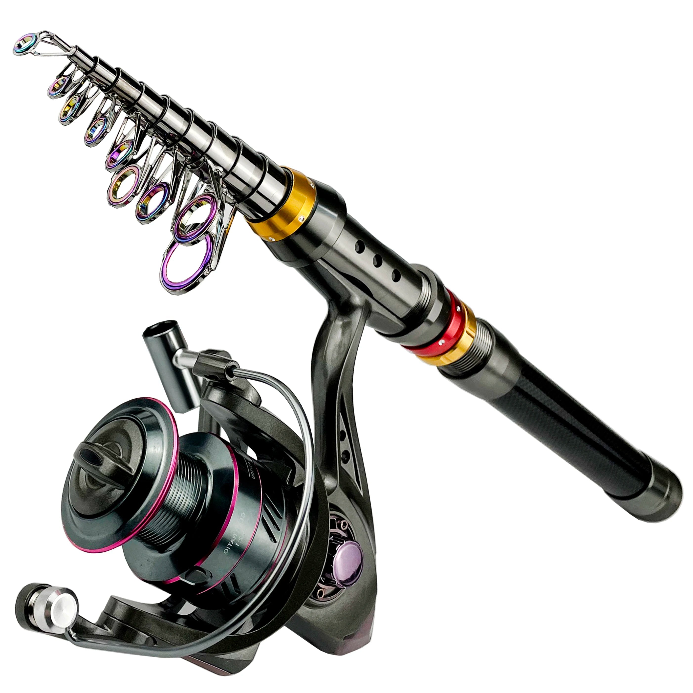 1.8-3.6m Carbon Fiber Fishing Rod And Reel Combo Super Hard Telescopic Fishing Pole Spinning Reel Kit Max Resistance 3-8kg Pesca Trekker Essentials