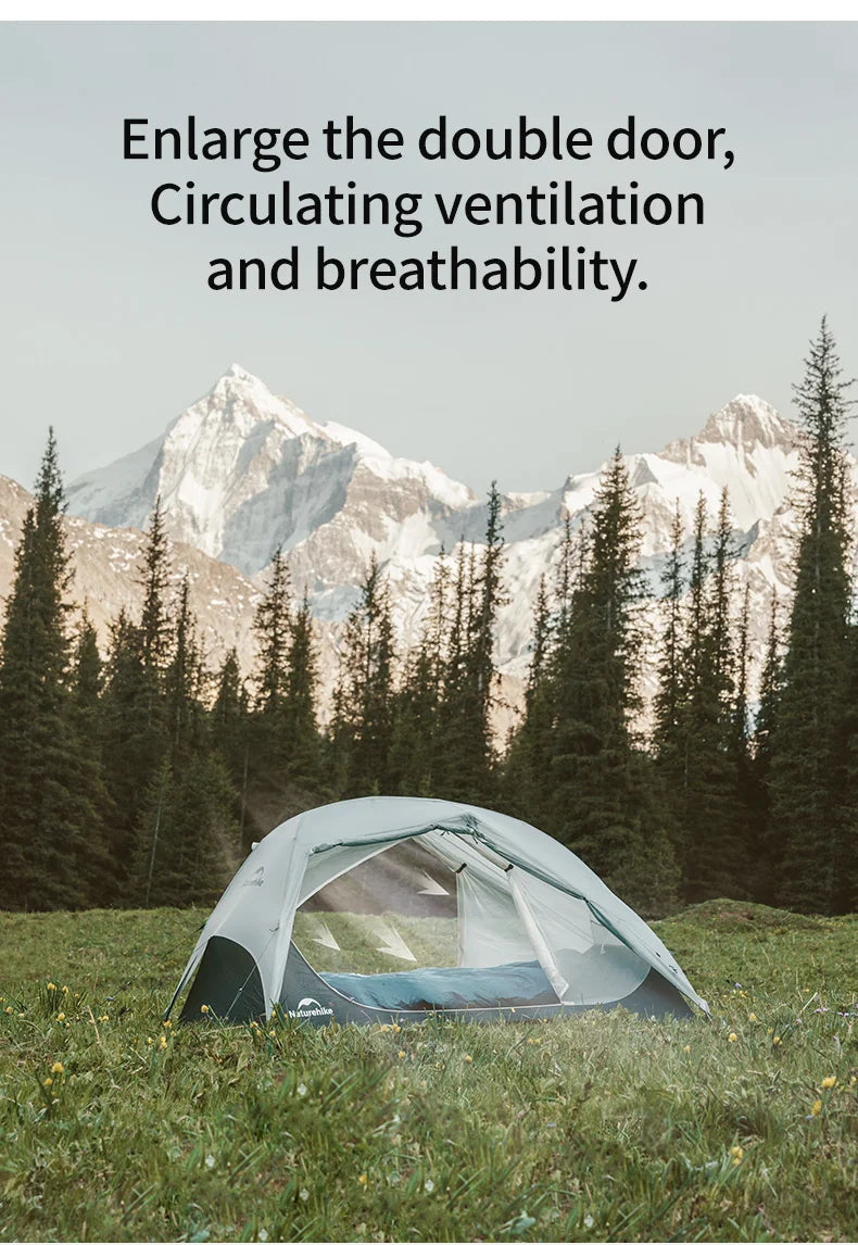 Naturehike Ultralight 2-Person Camping Tent (2025) – Waterproof 4-Season Backpacking Shelter with Aluminum Poles Trekker Essentials