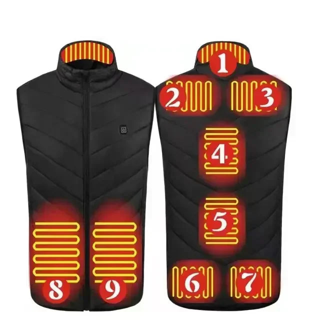 21-Zone Self-Heating Vest with USB Power | Men's & Women's Thermal Heated Jacket for Outdoor Activities