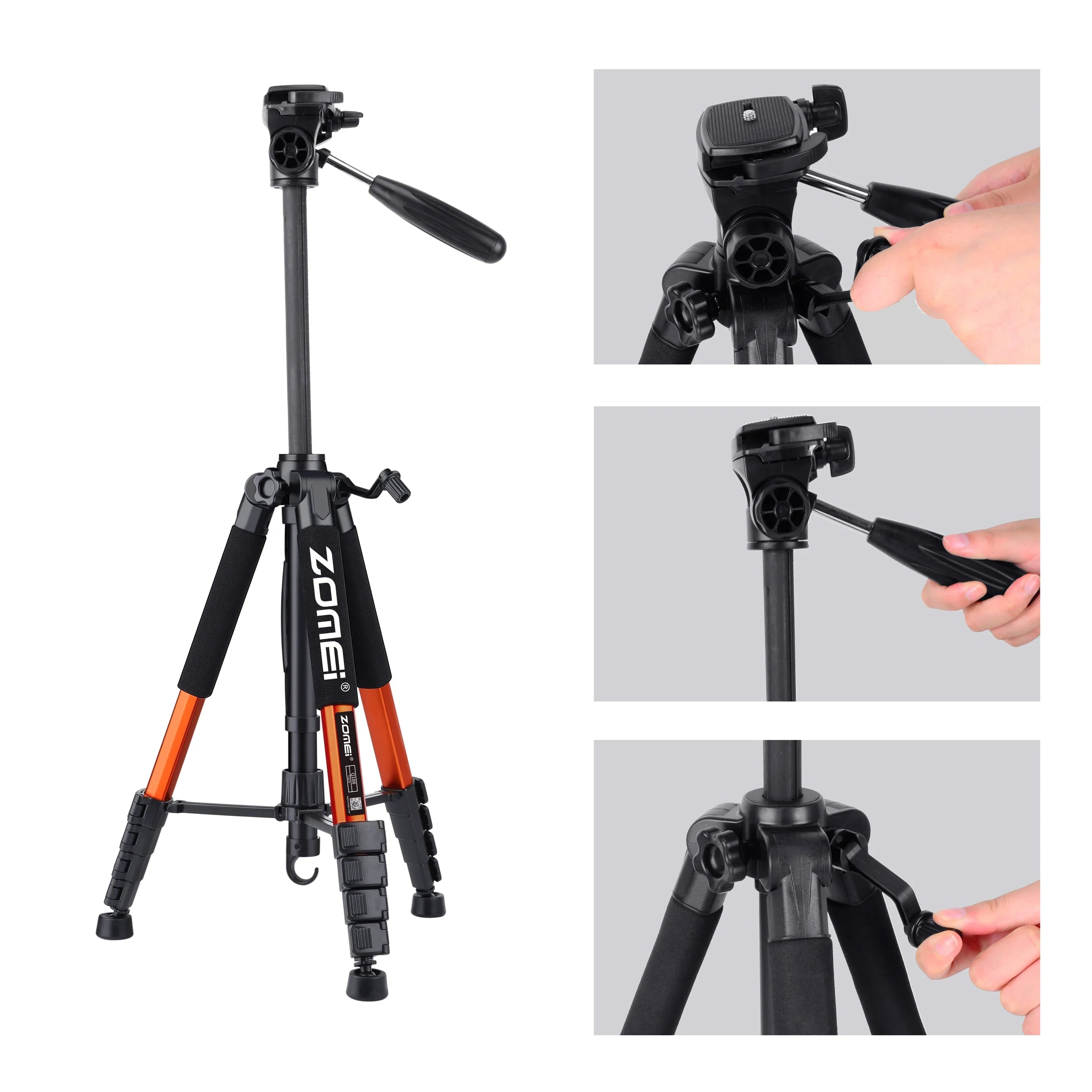 73.6" Professional Camera Tripod - 5kg Load Aluminum Alloy DSLR/Phone Stand