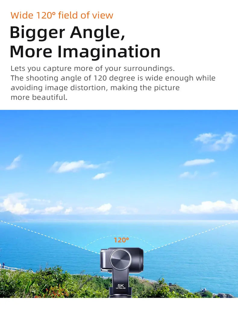 ORDRO M5 Action Camera 4k Handheld Pocket Digital Camcorder 3-axis Gimbal Stabilization IR Night Vision Vlog Videos Camara Trekker Essentials