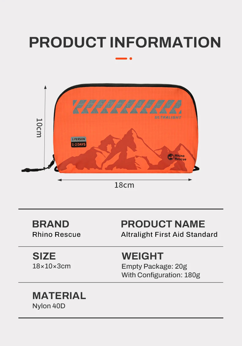 Outdoor First Aid Kit – Lightweight Waterproof Emergency Medical Kit for Travel, Hiking & Camping Trekker Essentials