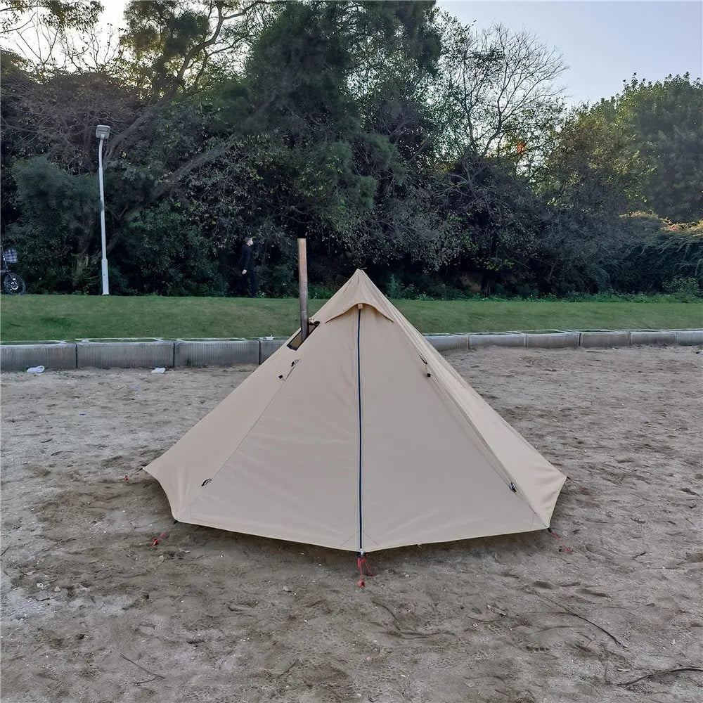 Ultralight Hot Tent with Chimney Port – 1 Person Pyramid Tipi Tent for Camping & Bushcraft Trekker Essentials