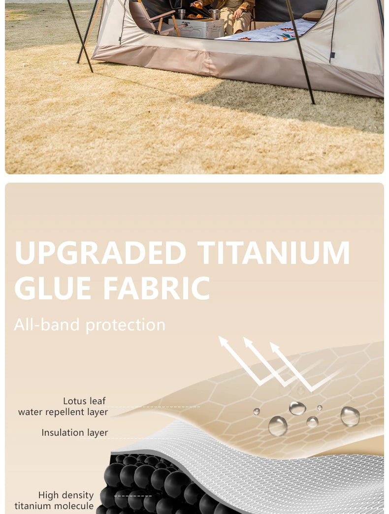 Automatic Camping Tent for 3–4 Persons – Waterproof Family Tent with One-Touch Setup & Canopy Trekker Essentials