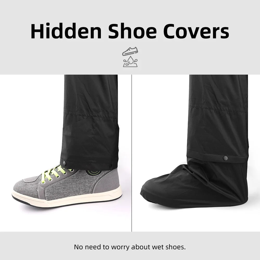 Motorcycle Raincoat Suit - Waterproof Reflective Split Jacket and Pants for Outdoor Activities