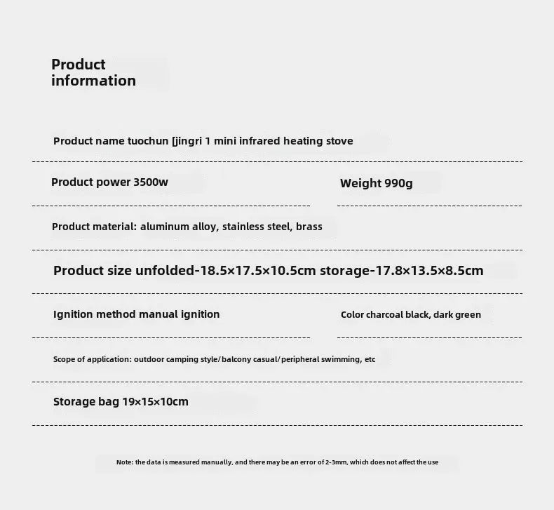 Portable Infrared Propane Heater | 3500W Split Gas Stove for Camping & Outdoor Windproof Heating