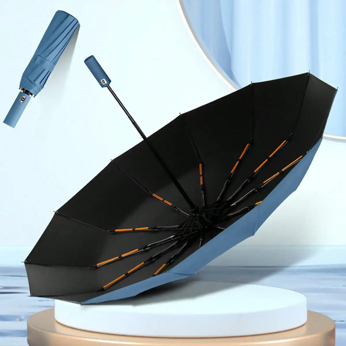 1pc Fully Automatic 24-Rib Windproof Compact Folding Umbrella, Dual Use Sunshade & Rainproof, Reinforced Multi-Function Travel Umbrella,Spring Summer Picks,Brides Maid Gifts,Room,Bedroom Decor,Beach,Travel,For Men,For Women,V Trekker Essentials