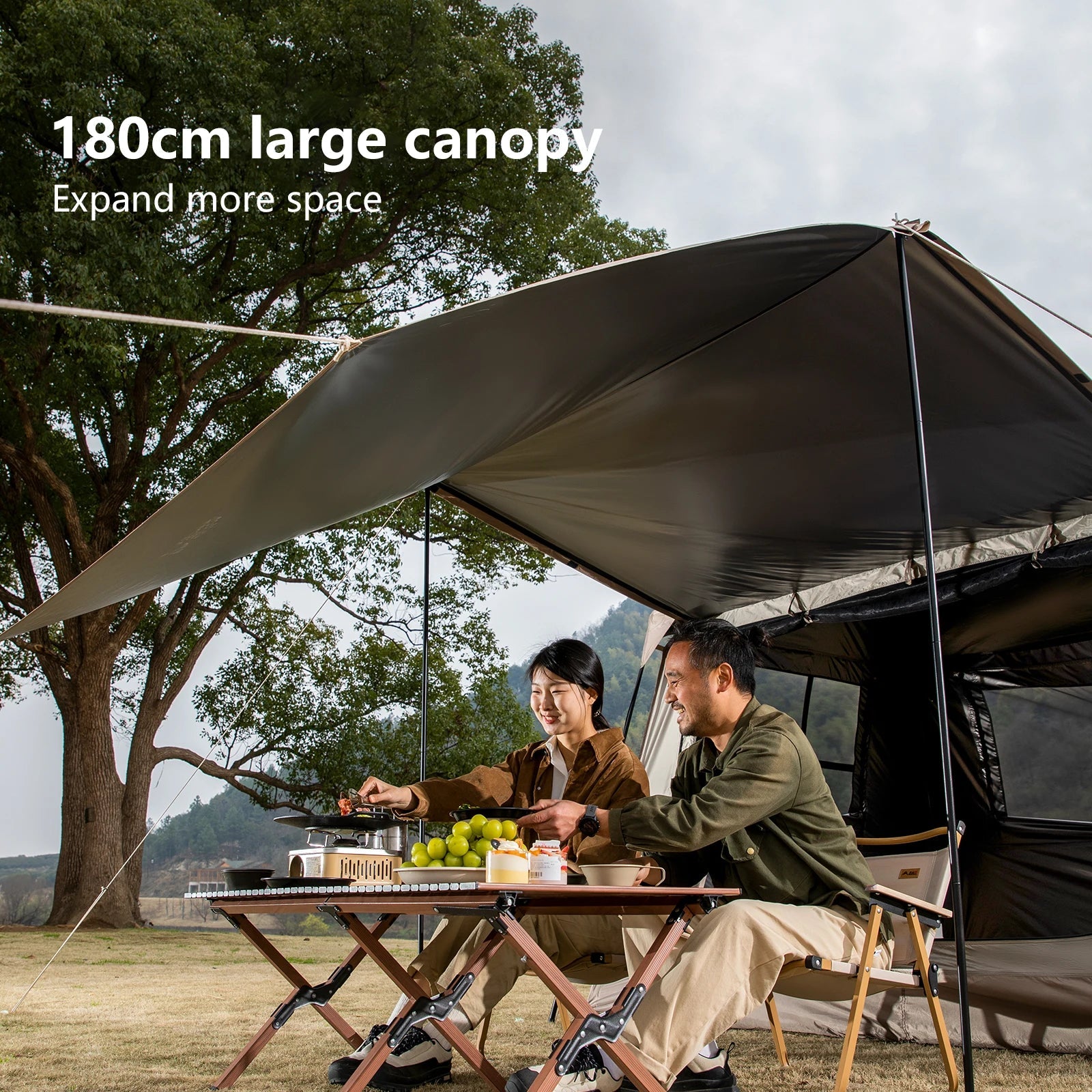 Automatic Camping Tent for 3–4 Persons – Waterproof Family Tent with One-Touch Setup & Canopy Trekker Essentials
