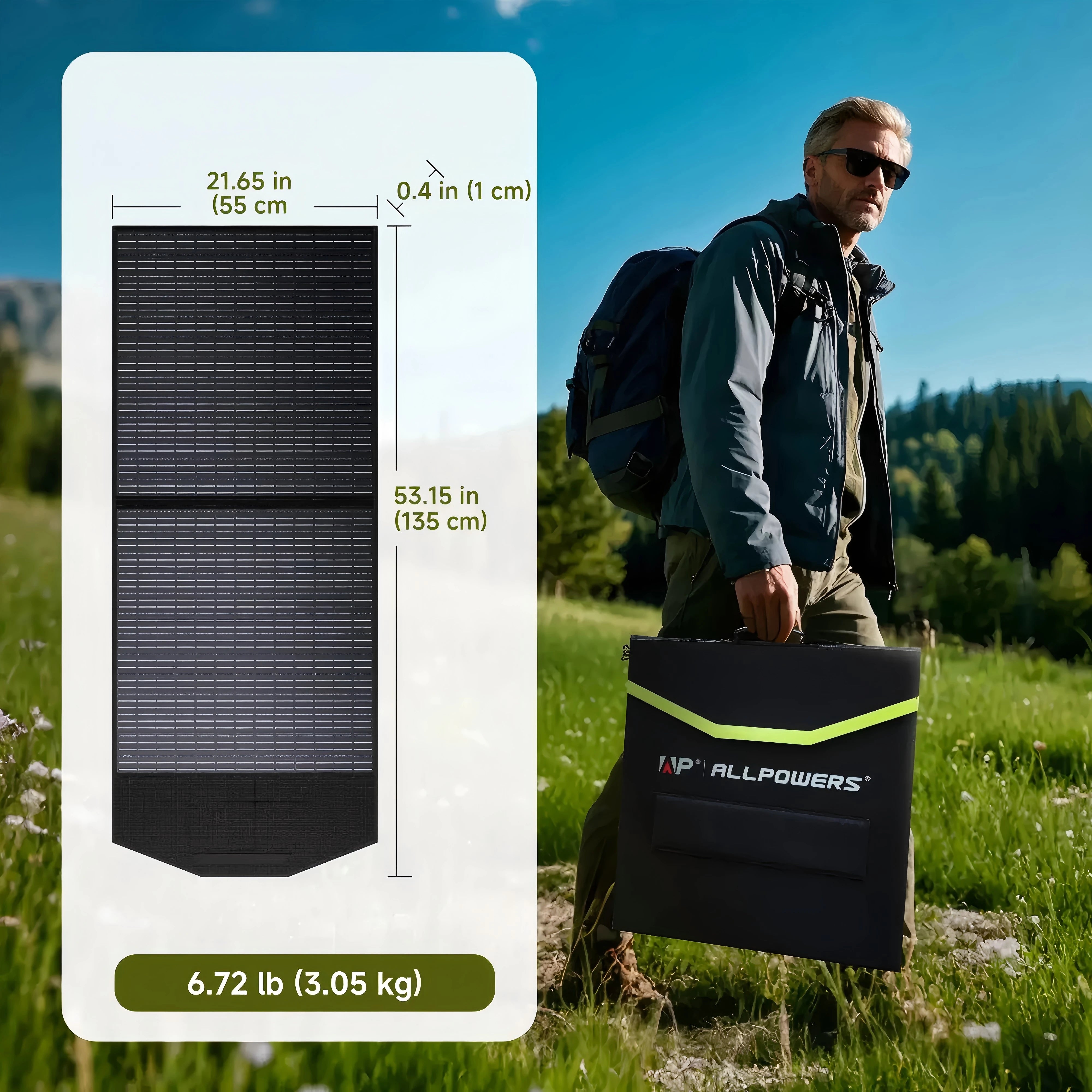 ALLPOWERS R600 Portable Power Station 600W 299Wh LiFePO4 Solar Generator UPS Battery Backup MPPT & 100W Solar panel for Camping Trekker Essentials