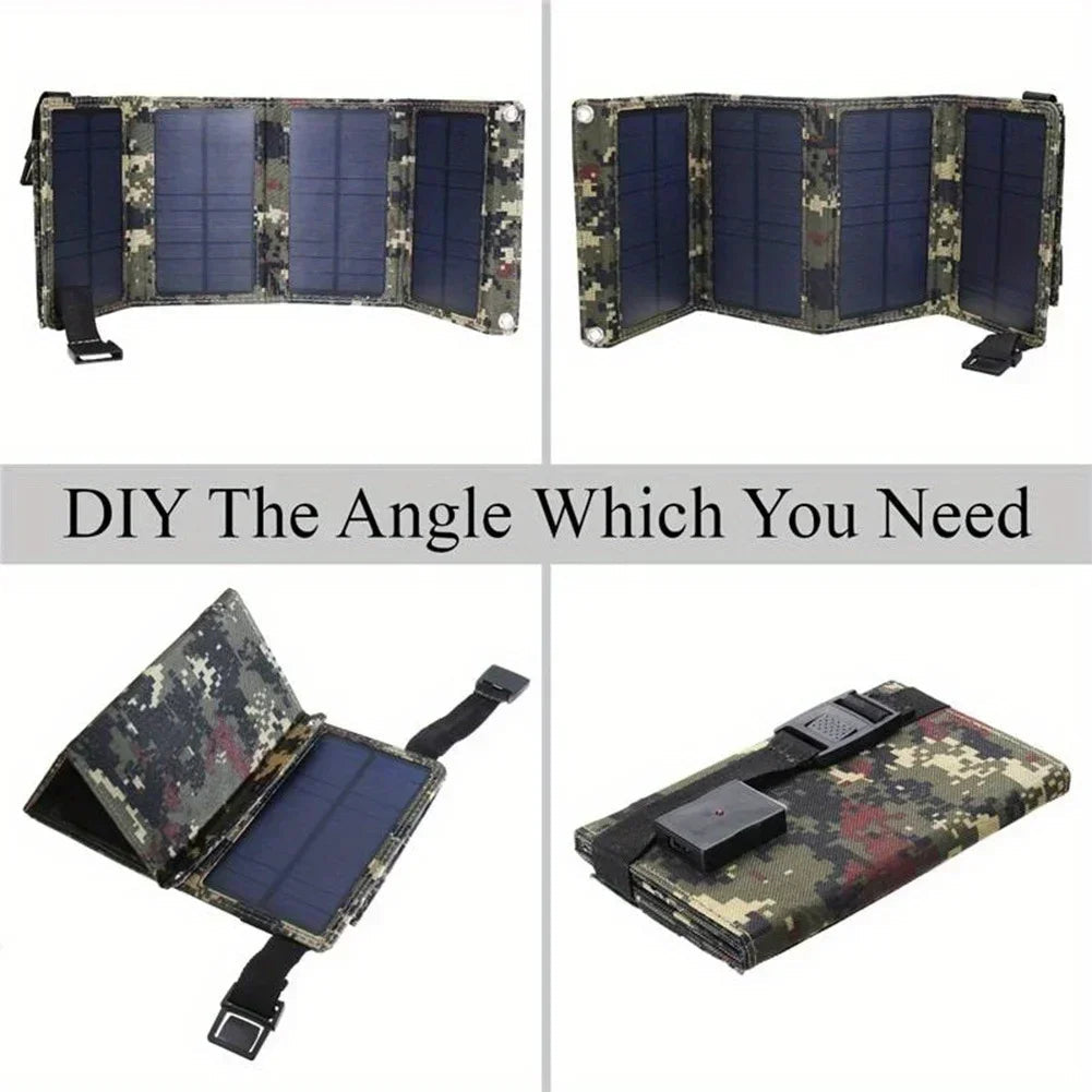 1PC Foldable Solar Panel, Portable Flexible  5V USB Foldable Solar Panel, Used for Small Batteries Outdoor Lighting Accessories Trekker Essentials